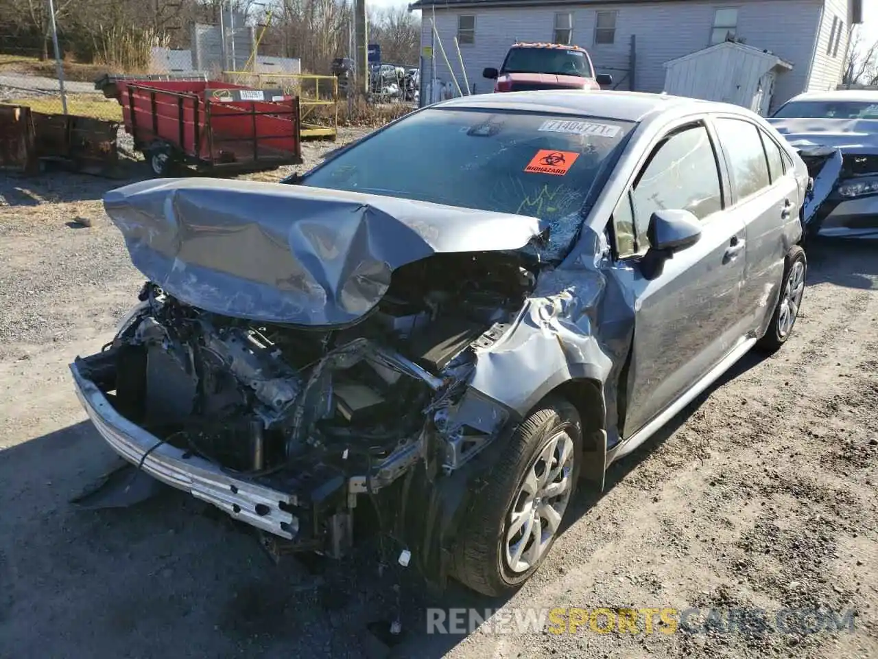 2 Photograph of a damaged car JTDEPRAE0LJ030176 TOYOTA COROLLA 2020