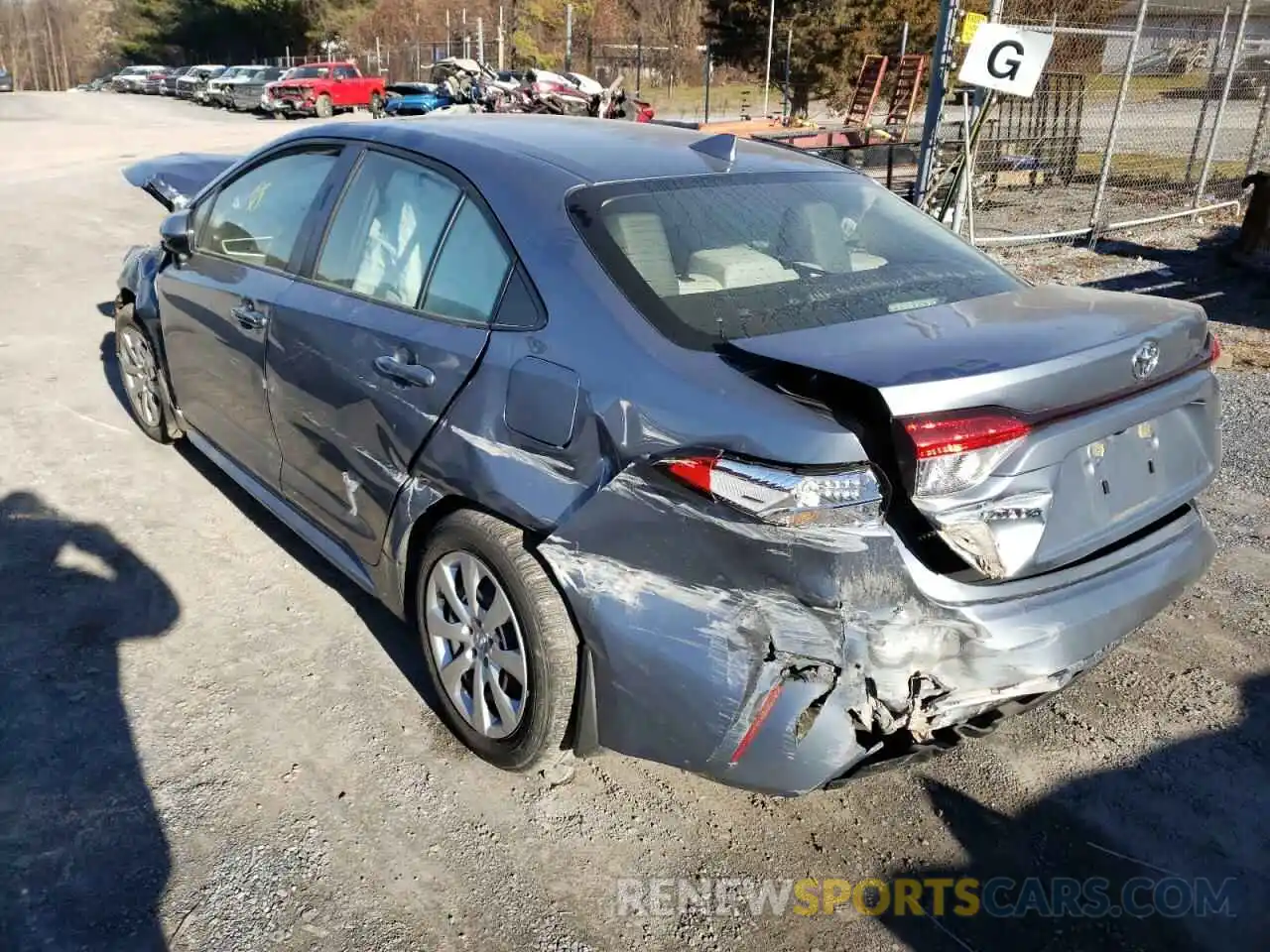 3 Photograph of a damaged car JTDEPRAE0LJ030176 TOYOTA COROLLA 2020