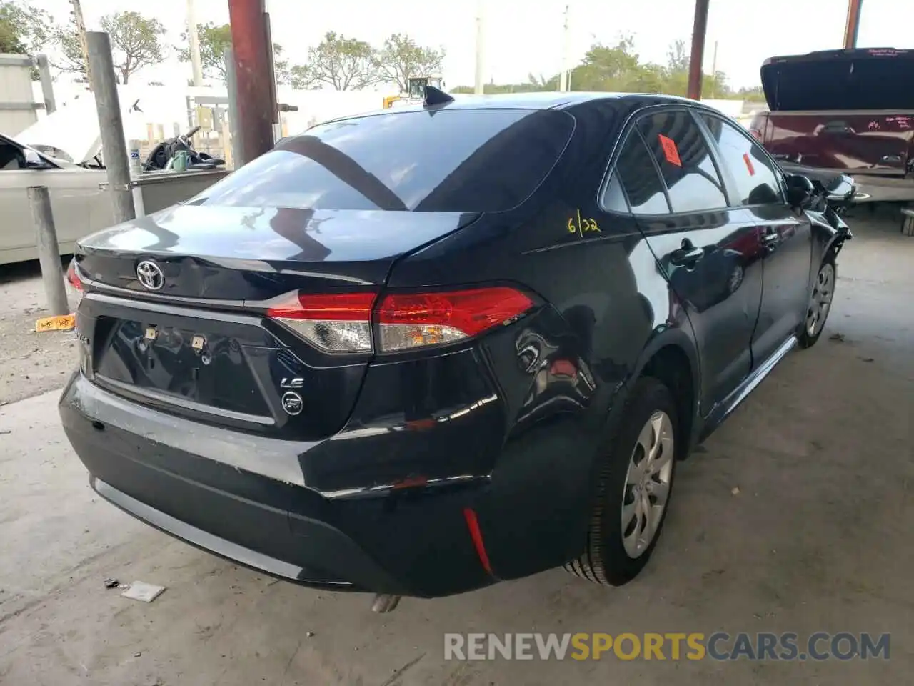 4 Photograph of a damaged car JTDEPRAE0LJ030940 TOYOTA COROLLA 2020