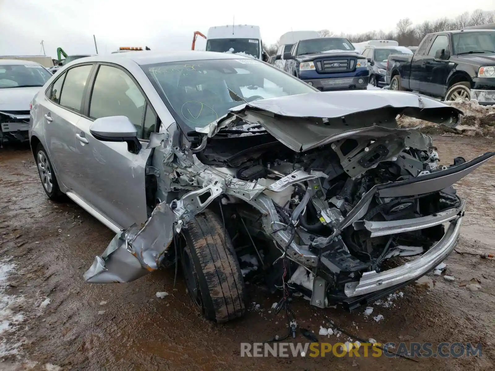 1 Photograph of a damaged car JTDEPRAE0LJ031067 TOYOTA COROLLA 2020