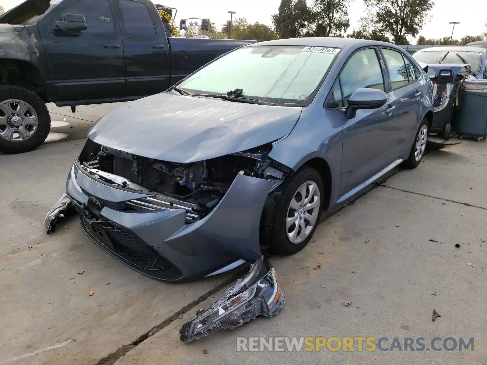 2 Photograph of a damaged car JTDEPRAE0LJ031652 TOYOTA COROLLA 2020