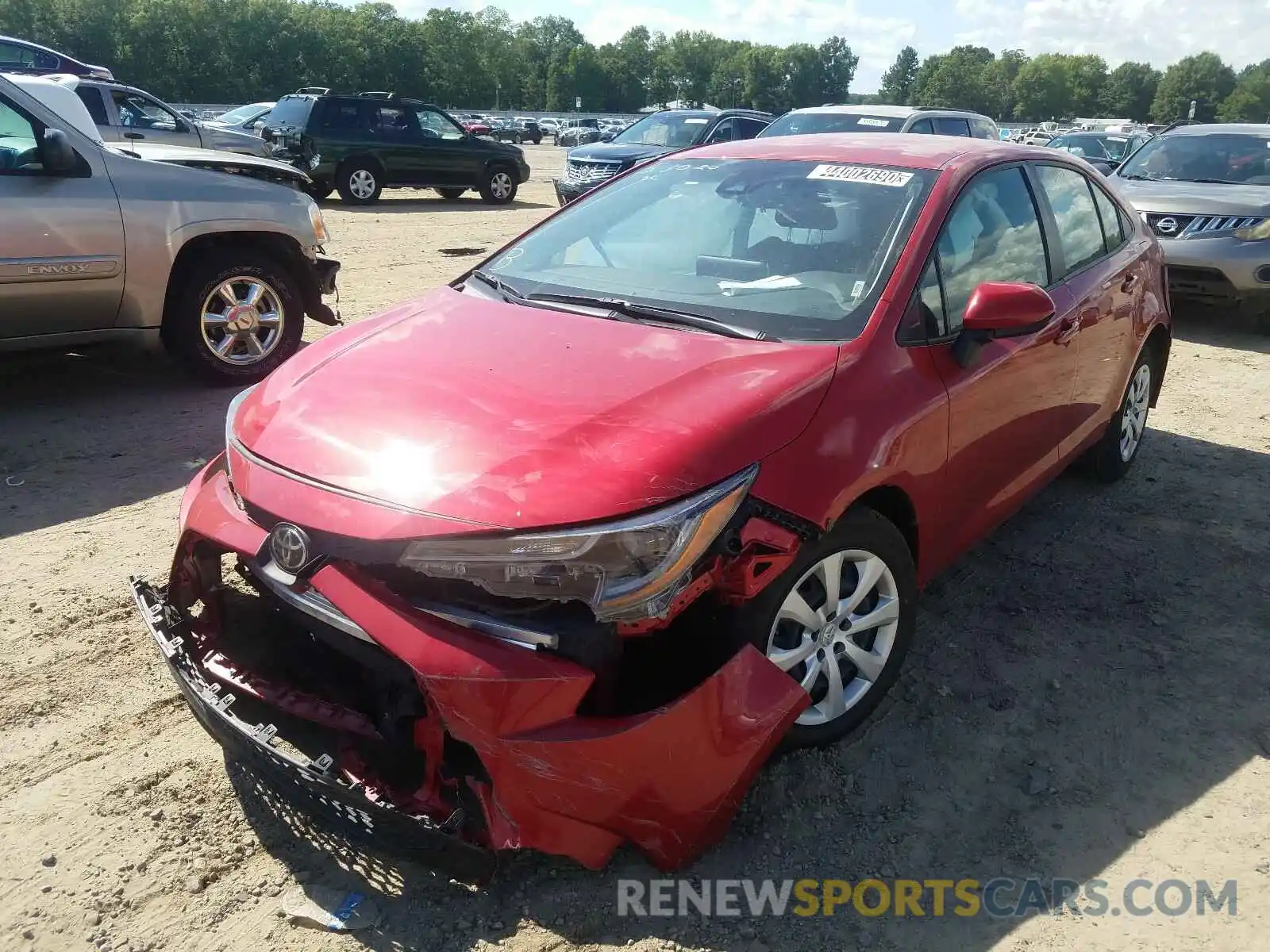 2 Photograph of a damaged car JTDEPRAE0LJ031926 TOYOTA COROLLA 2020