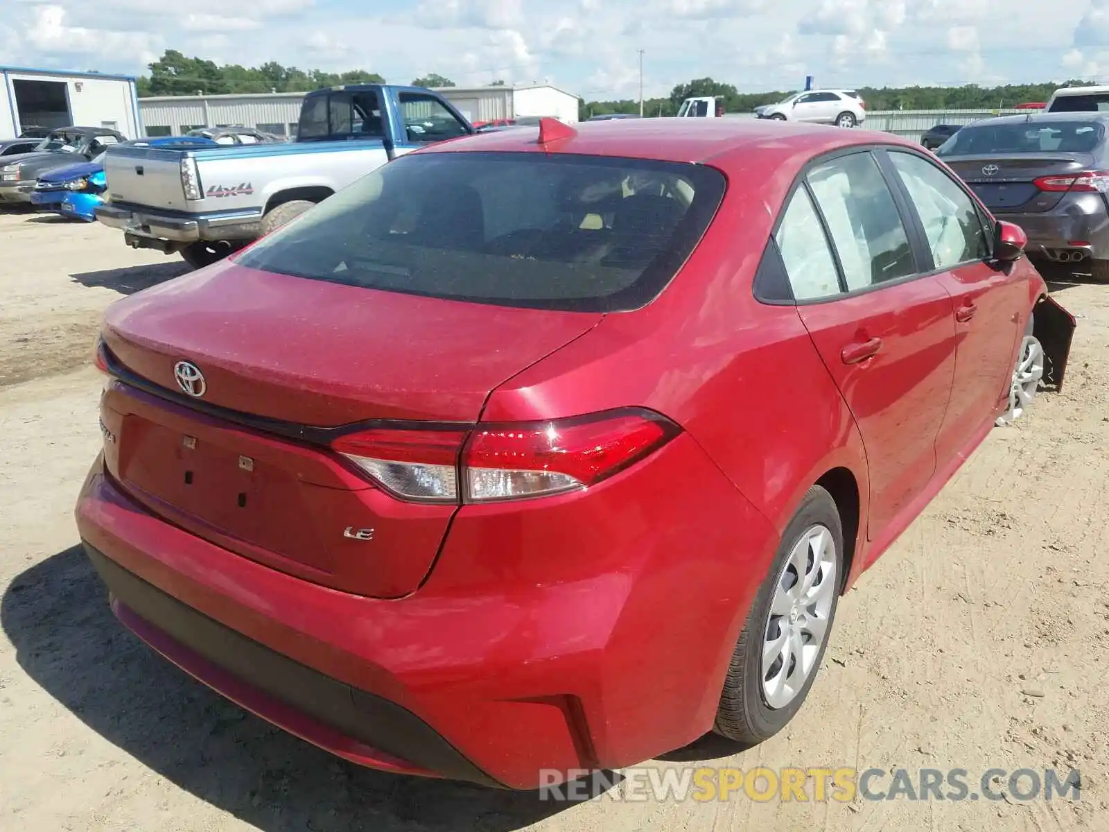 4 Photograph of a damaged car JTDEPRAE0LJ031926 TOYOTA COROLLA 2020