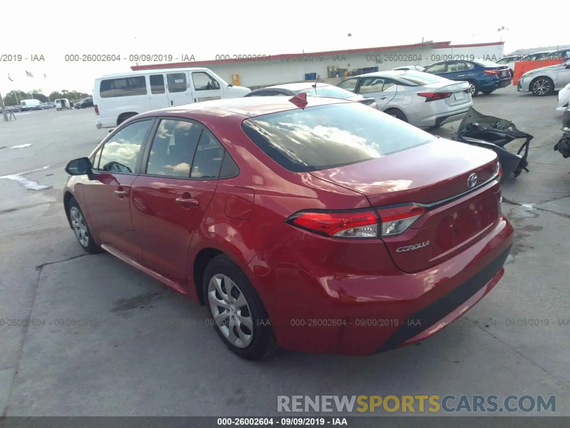 3 Photograph of a damaged car JTDEPRAE0LJ032123 TOYOTA COROLLA 2020