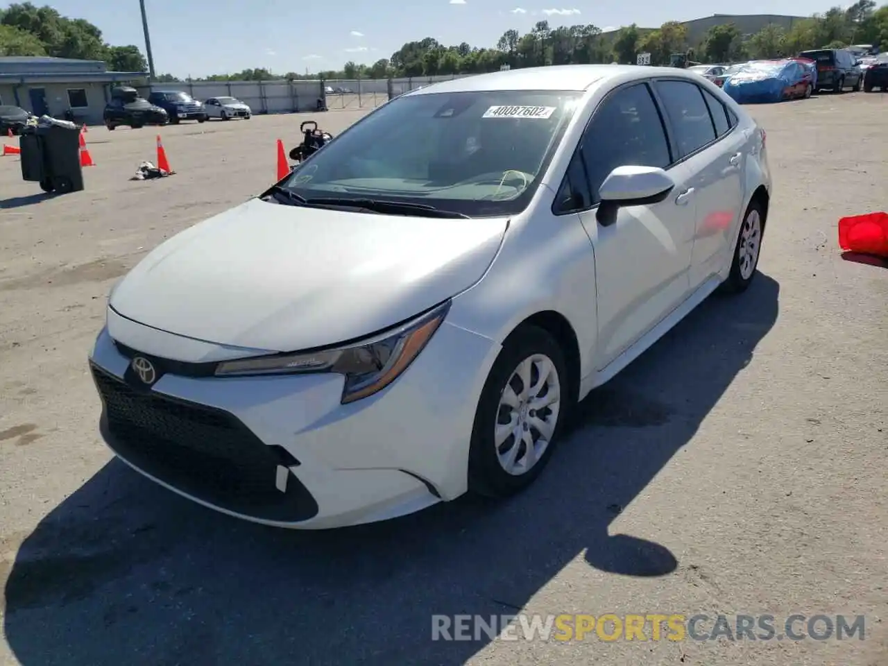 2 Photograph of a damaged car JTDEPRAE0LJ032784 TOYOTA COROLLA 2020