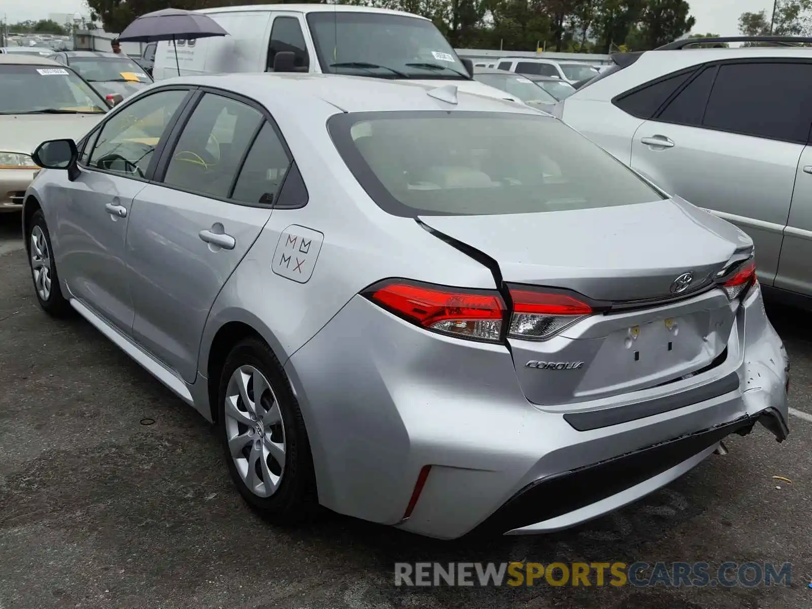 3 Photograph of a damaged car JTDEPRAE0LJ032865 TOYOTA COROLLA 2020