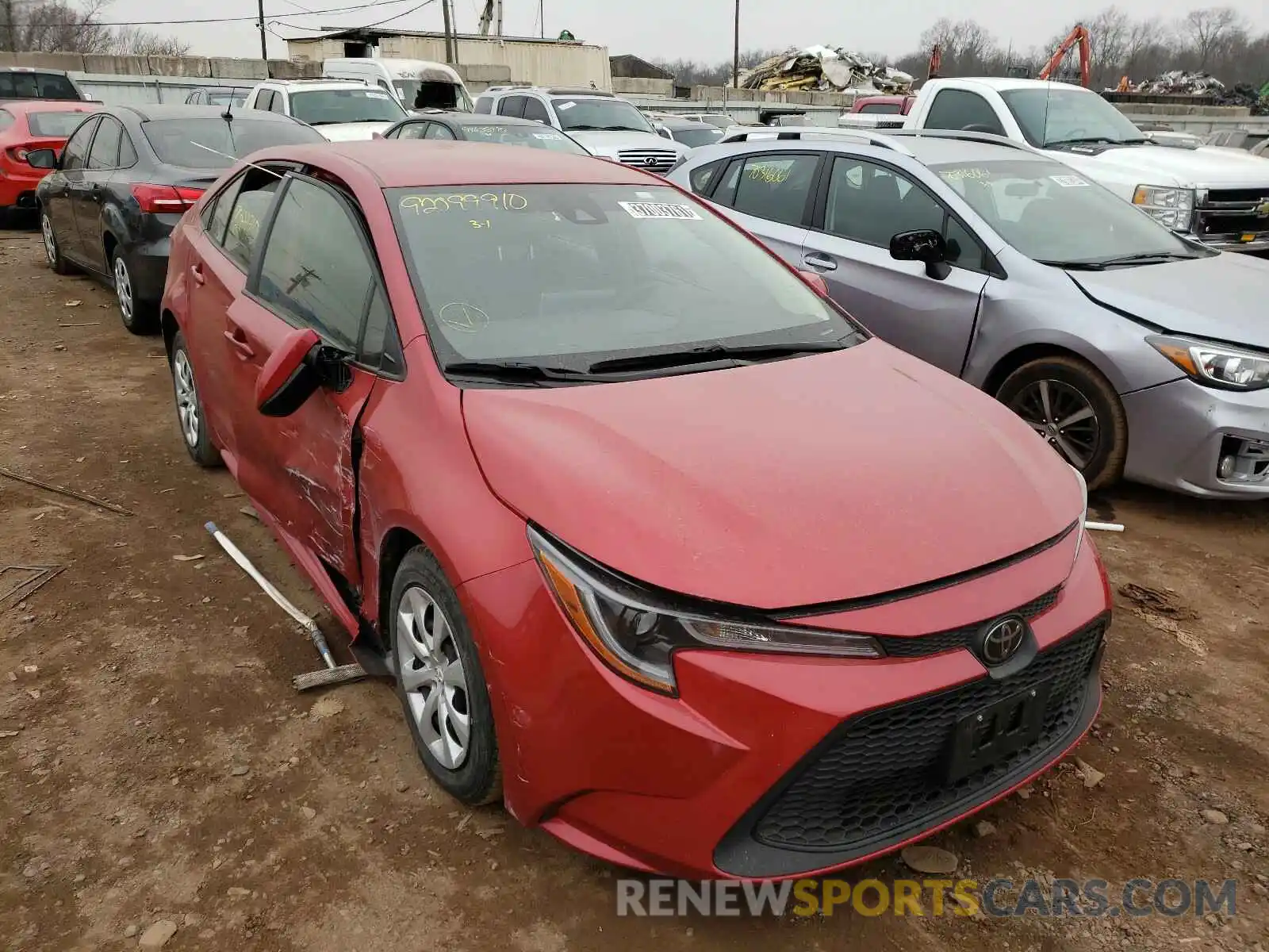 1 Photograph of a damaged car JTDEPRAE0LJ033238 TOYOTA COROLLA 2020