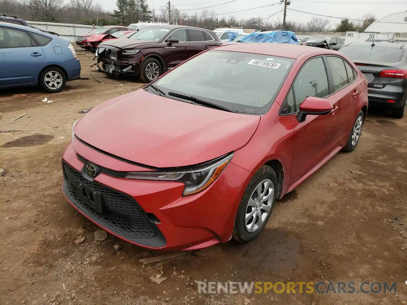 2 Photograph of a damaged car JTDEPRAE0LJ033238 TOYOTA COROLLA 2020