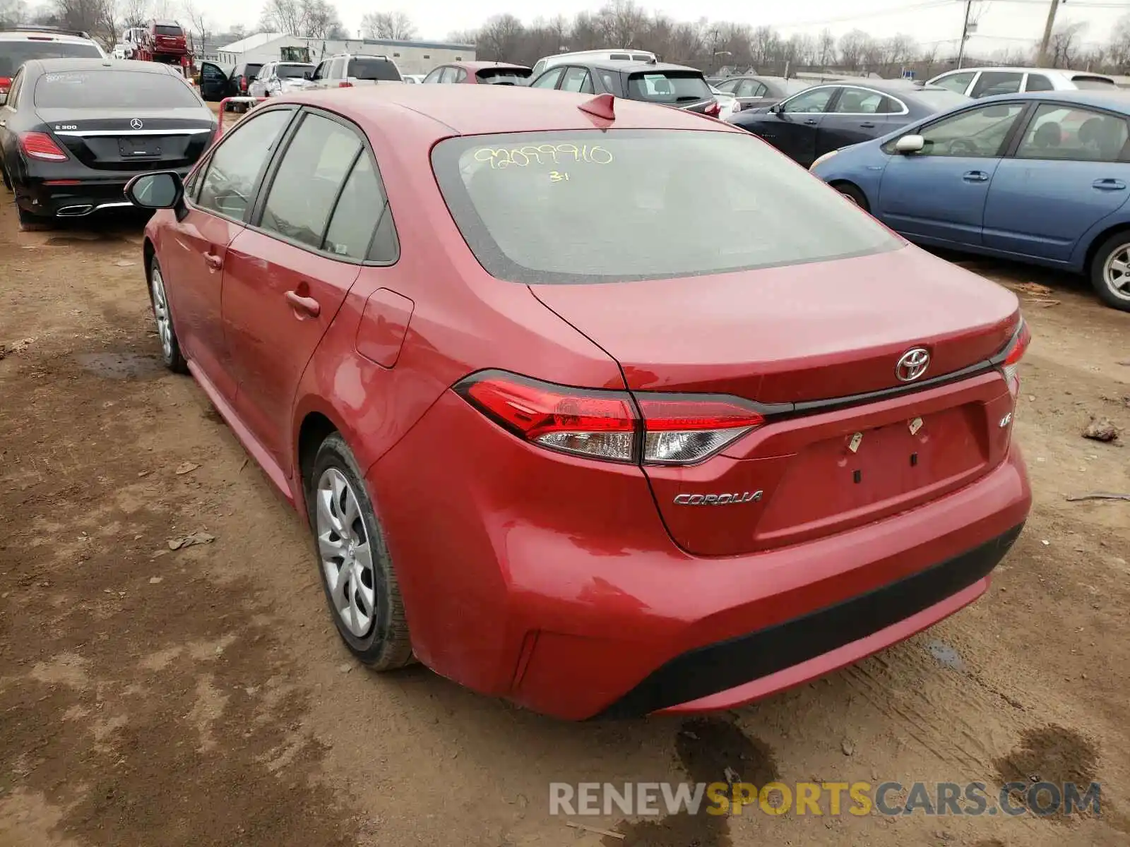 3 Photograph of a damaged car JTDEPRAE0LJ033238 TOYOTA COROLLA 2020