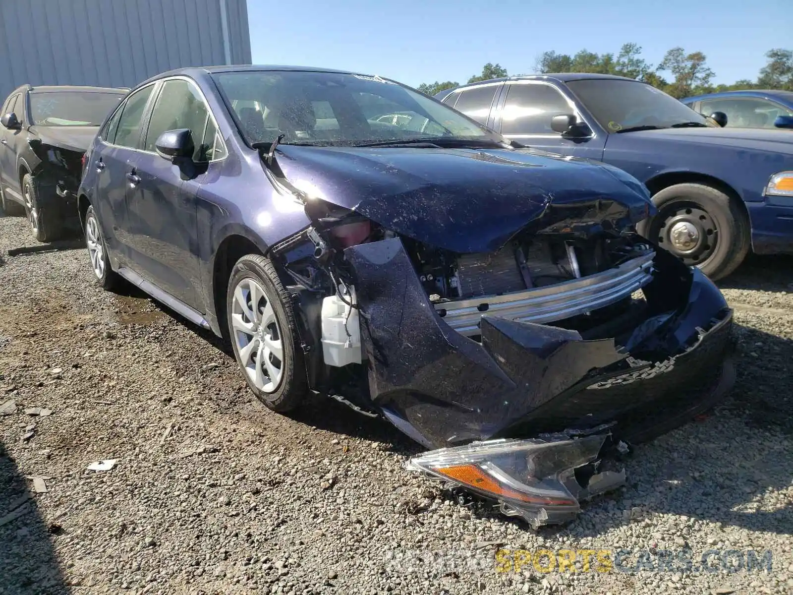 1 Photograph of a damaged car JTDEPRAE0LJ034387 TOYOTA COROLLA 2020