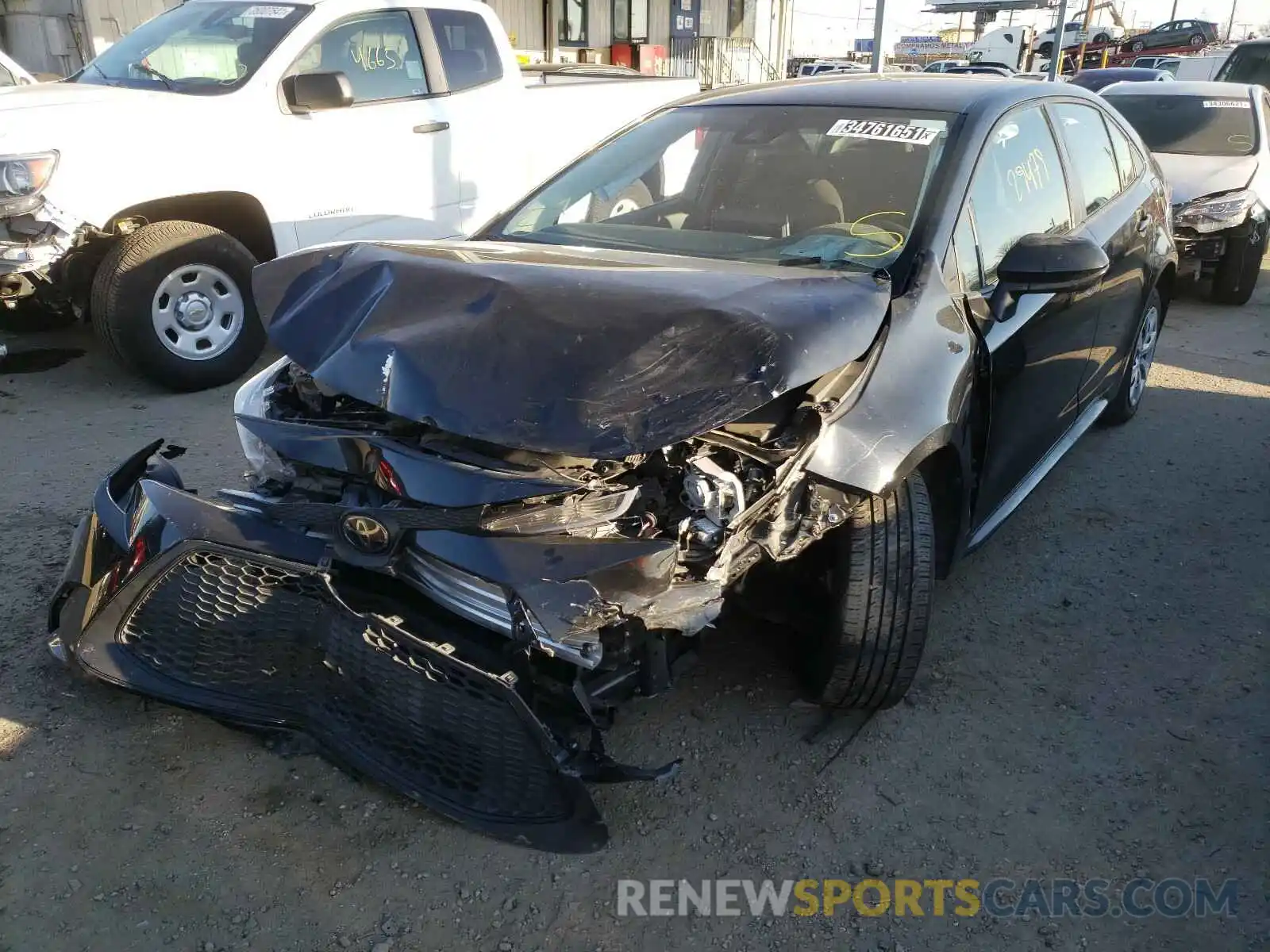 2 Photograph of a damaged car JTDEPRAE0LJ034549 TOYOTA COROLLA 2020