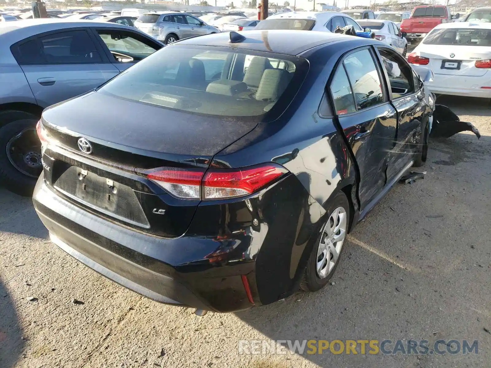 4 Photograph of a damaged car JTDEPRAE0LJ034549 TOYOTA COROLLA 2020