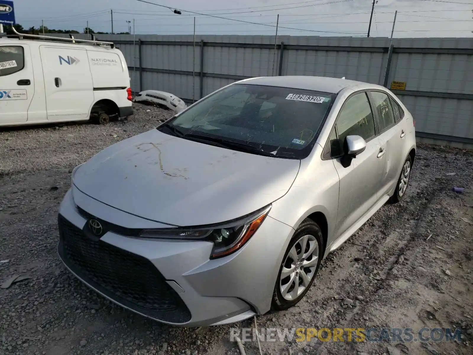 2 Photograph of a damaged car JTDEPRAE0LJ034776 TOYOTA COROLLA 2020