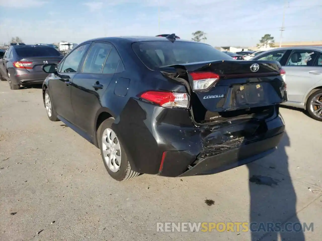 3 Photograph of a damaged car JTDEPRAE0LJ034793 TOYOTA COROLLA 2020