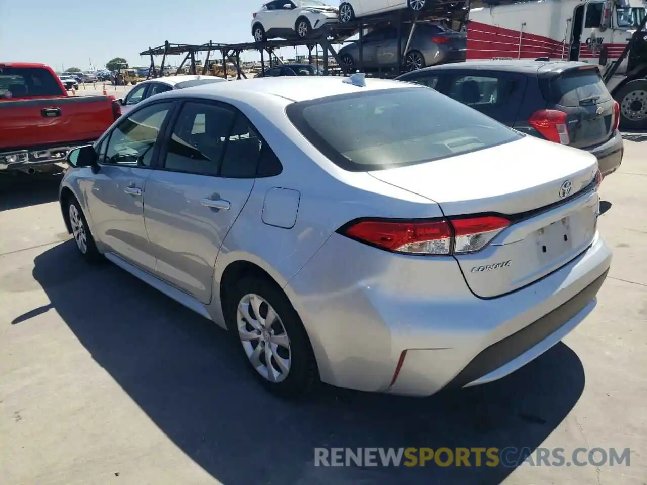 3 Photograph of a damaged car JTDEPRAE0LJ034941 TOYOTA COROLLA 2020