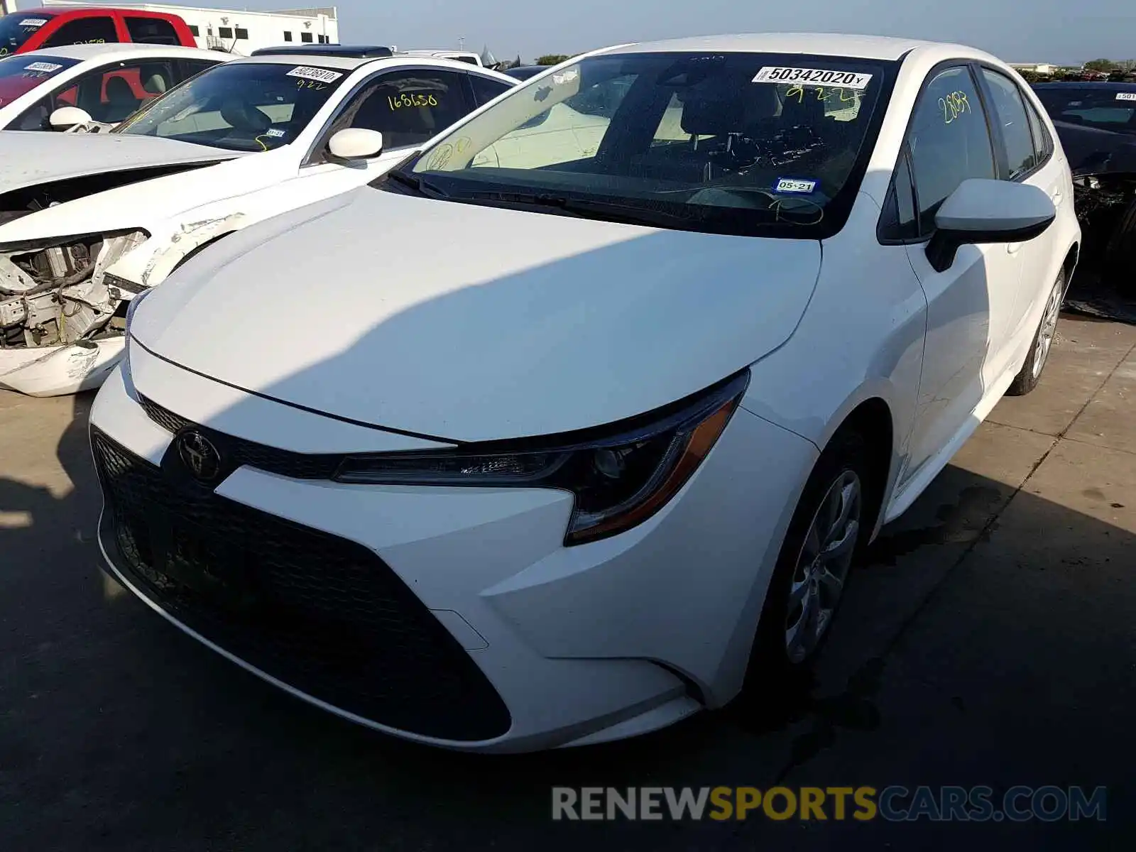 2 Photograph of a damaged car JTDEPRAE0LJ035247 TOYOTA COROLLA 2020