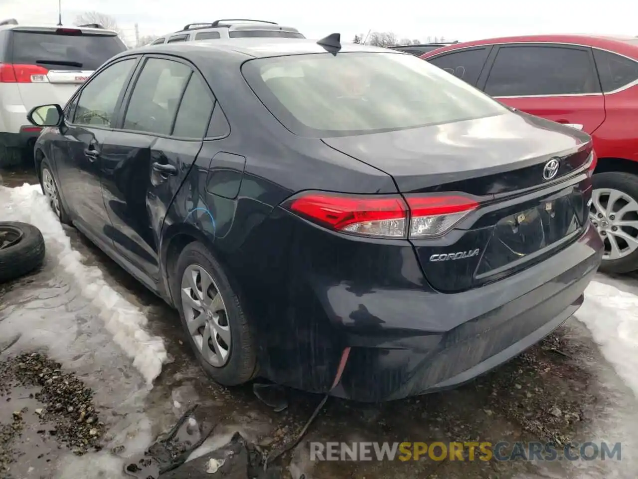 3 Photograph of a damaged car JTDEPRAE0LJ035314 TOYOTA COROLLA 2020