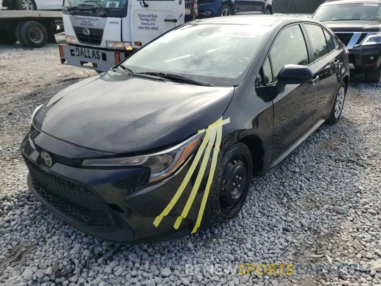 2 Фотография поврежденного автомобиля JTDEPRAE0LJ035555 TOYOTA COROLLA 2020