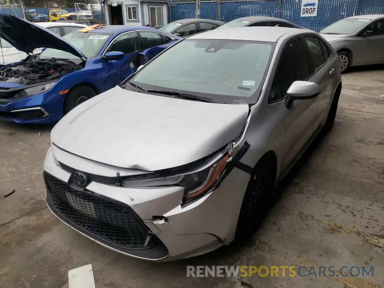 2 Photograph of a damaged car JTDEPRAE0LJ035667 TOYOTA COROLLA 2020