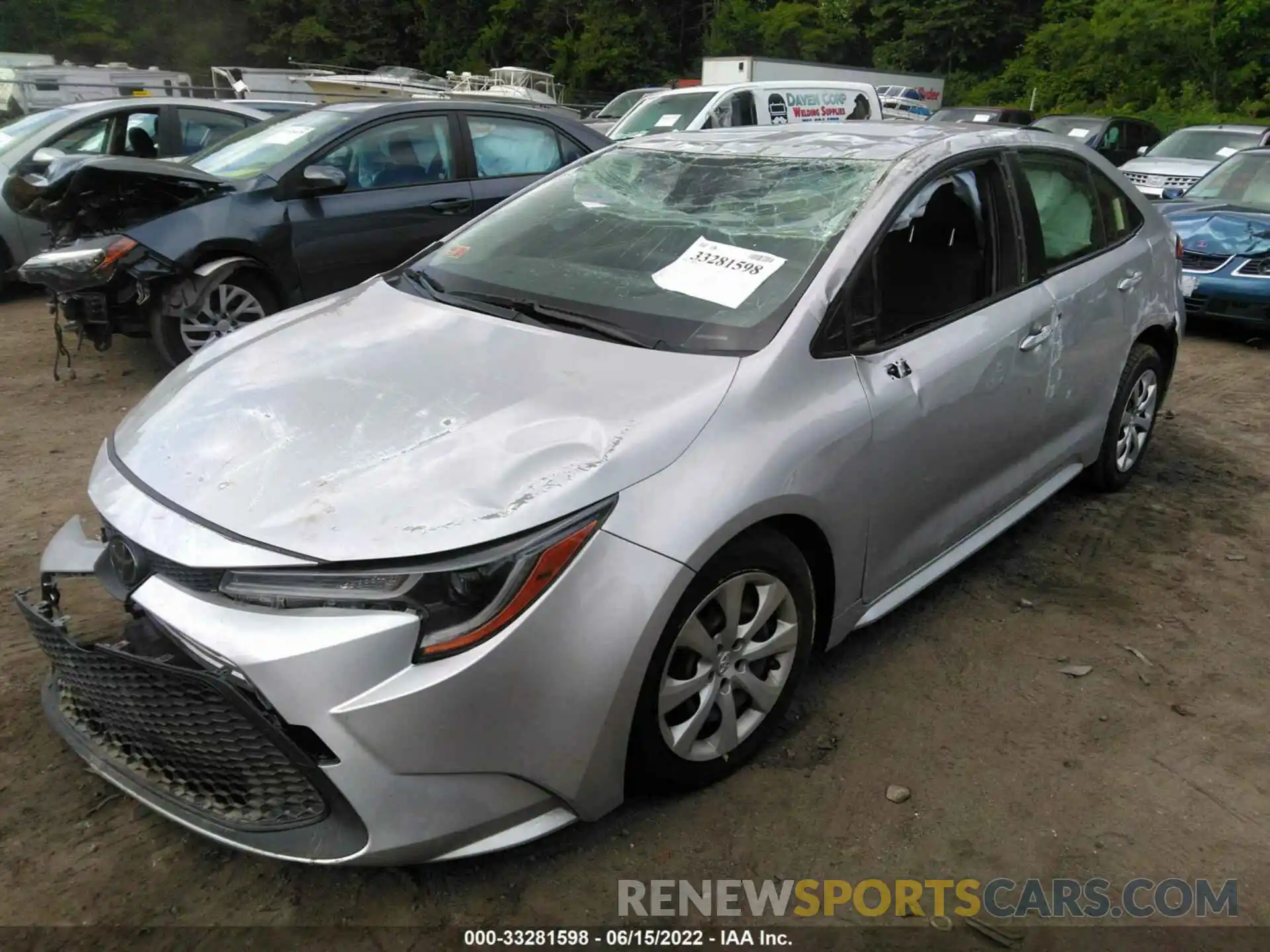 2 Photograph of a damaged car JTDEPRAE0LJ036172 TOYOTA COROLLA 2020