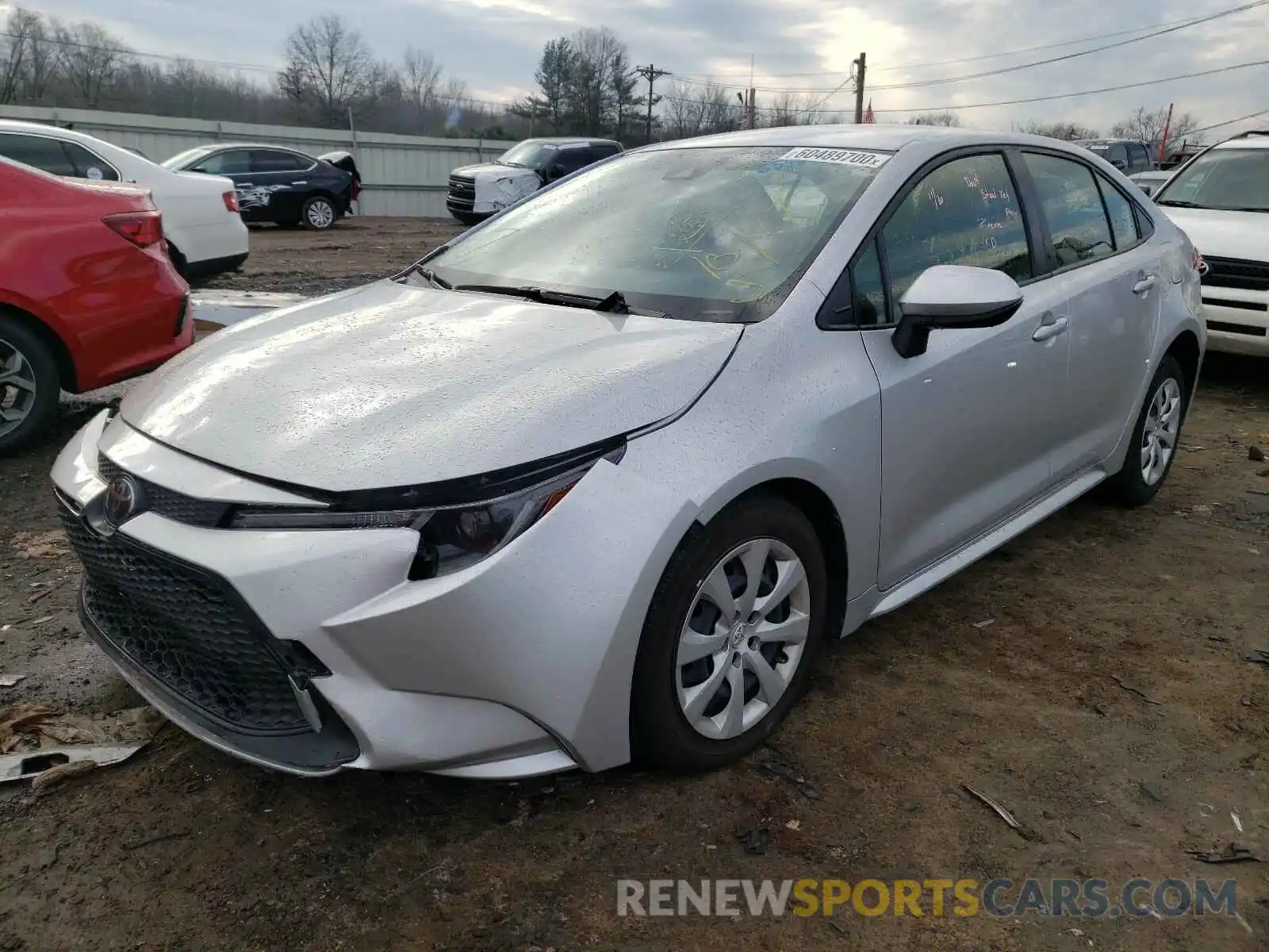 2 Photograph of a damaged car JTDEPRAE0LJ036222 TOYOTA COROLLA 2020