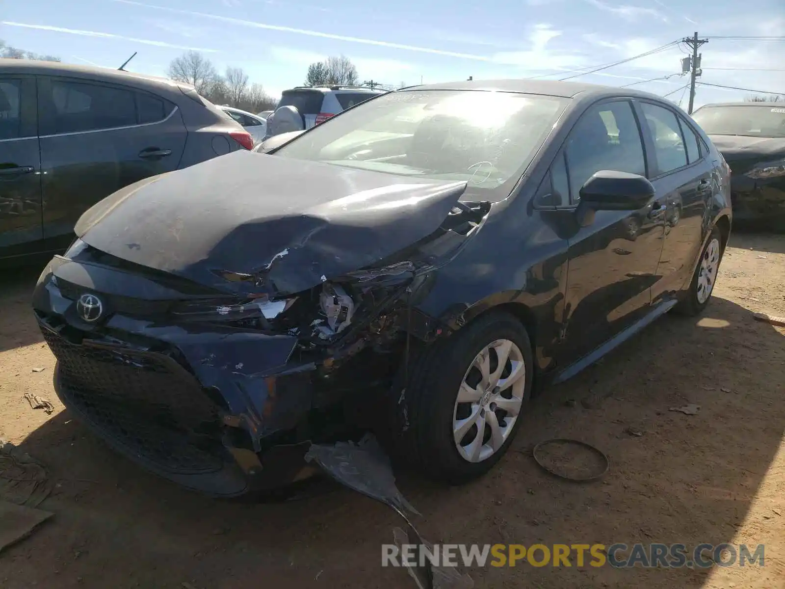 2 Photograph of a damaged car JTDEPRAE0LJ037080 TOYOTA COROLLA 2020