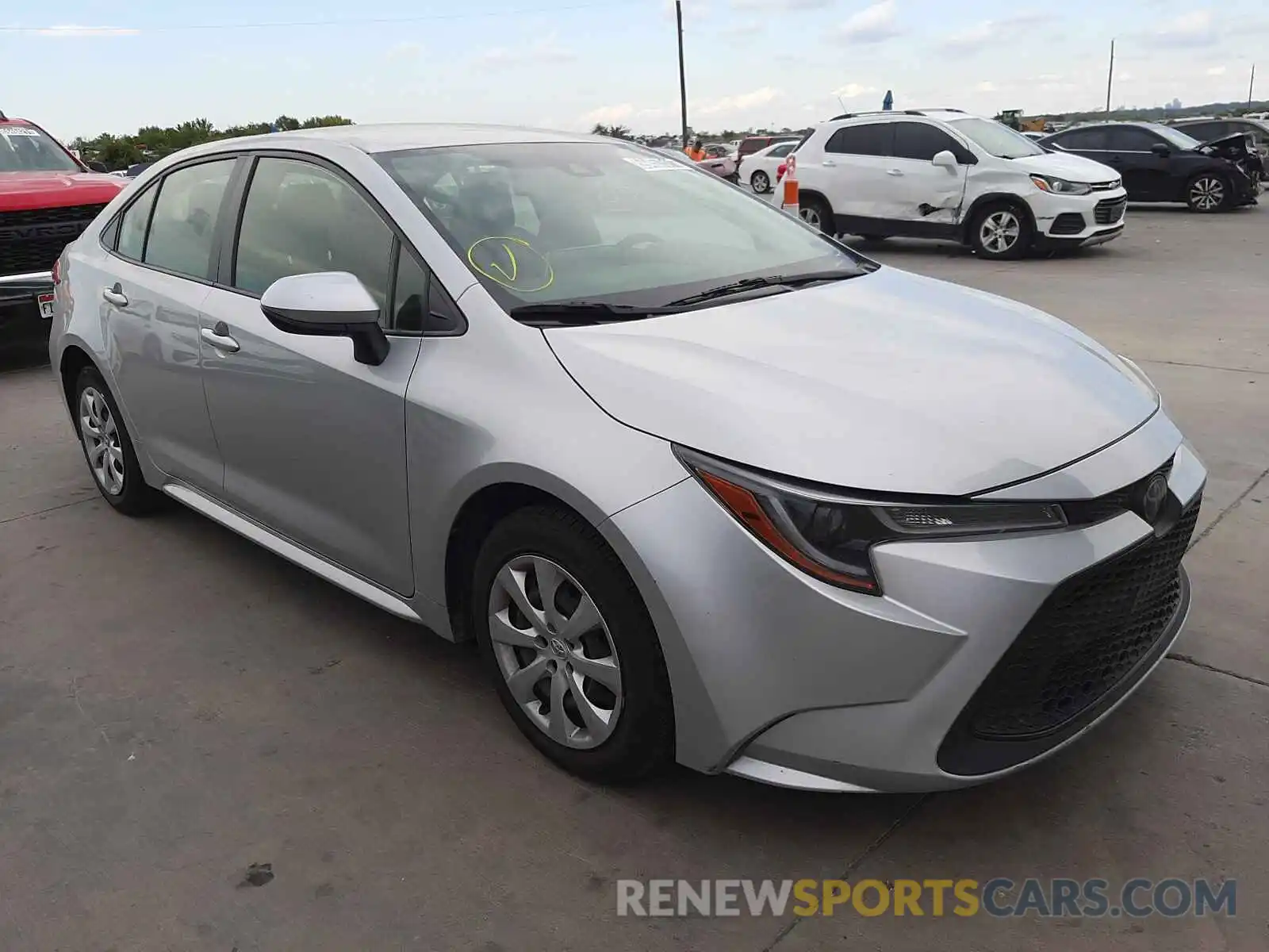 1 Photograph of a damaged car JTDEPRAE0LJ037239 TOYOTA COROLLA 2020