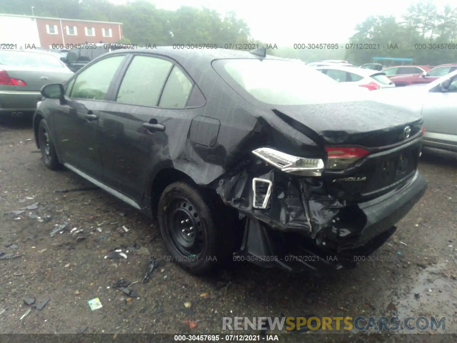 3 Photograph of a damaged car JTDEPRAE0LJ037404 TOYOTA COROLLA 2020