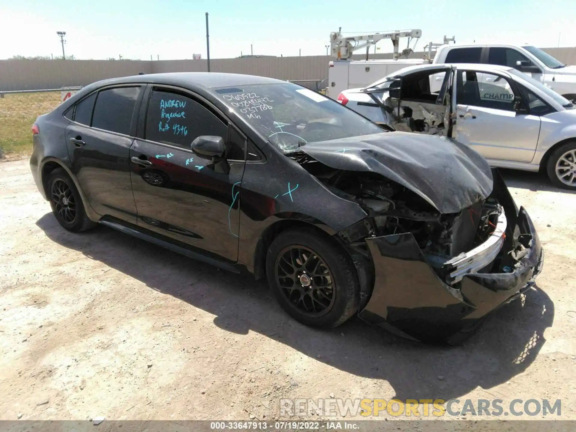 1 Photograph of a damaged car JTDEPRAE0LJ037788 TOYOTA COROLLA 2020