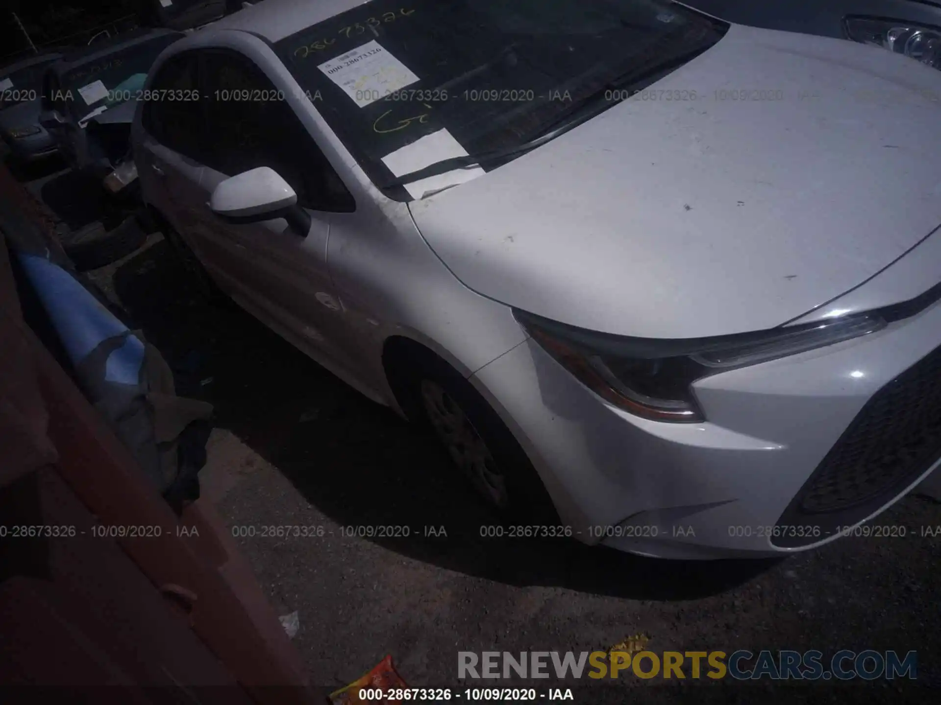 1 Photograph of a damaged car JTDEPRAE0LJ037838 TOYOTA COROLLA 2020