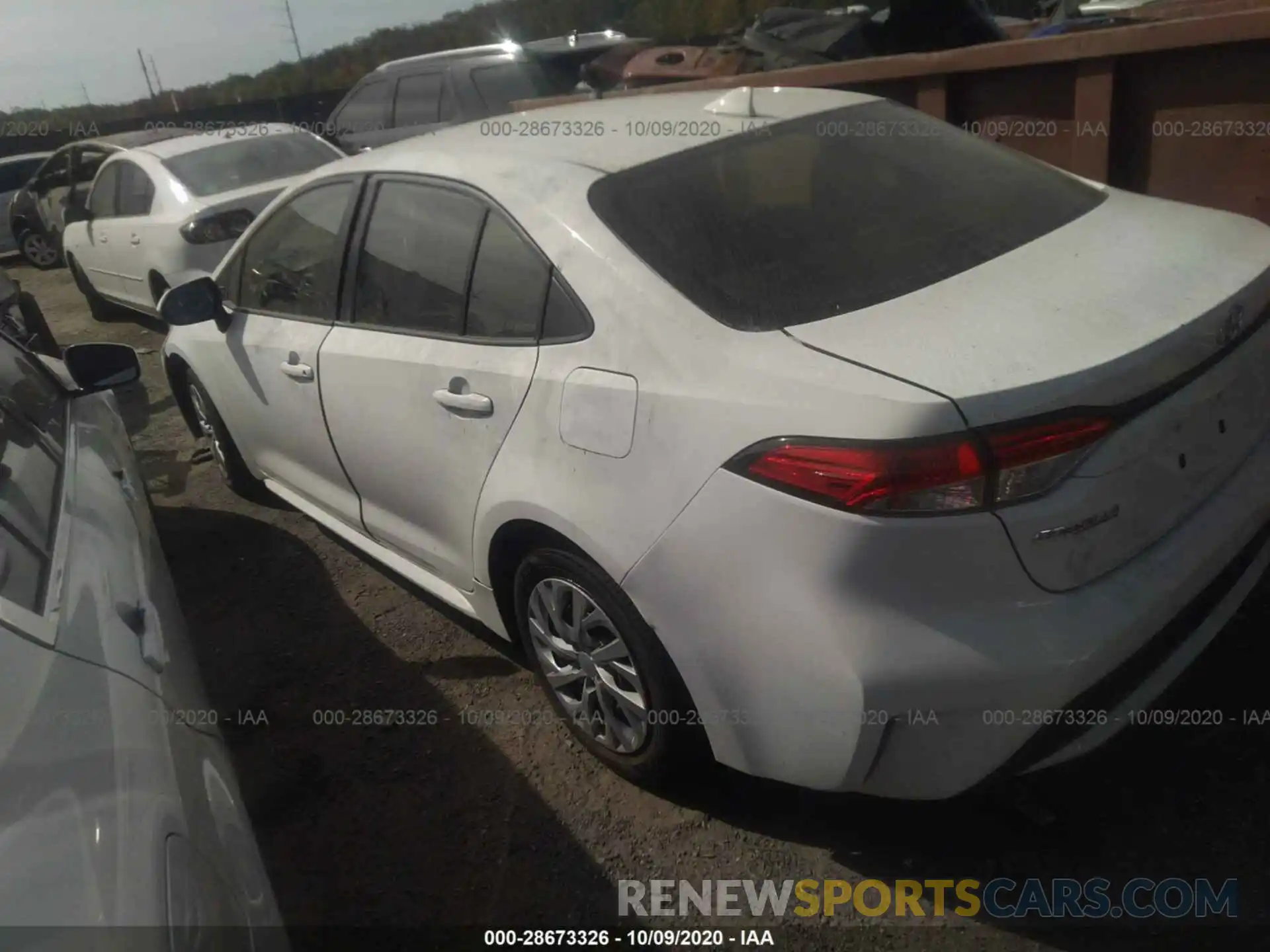 3 Photograph of a damaged car JTDEPRAE0LJ037838 TOYOTA COROLLA 2020