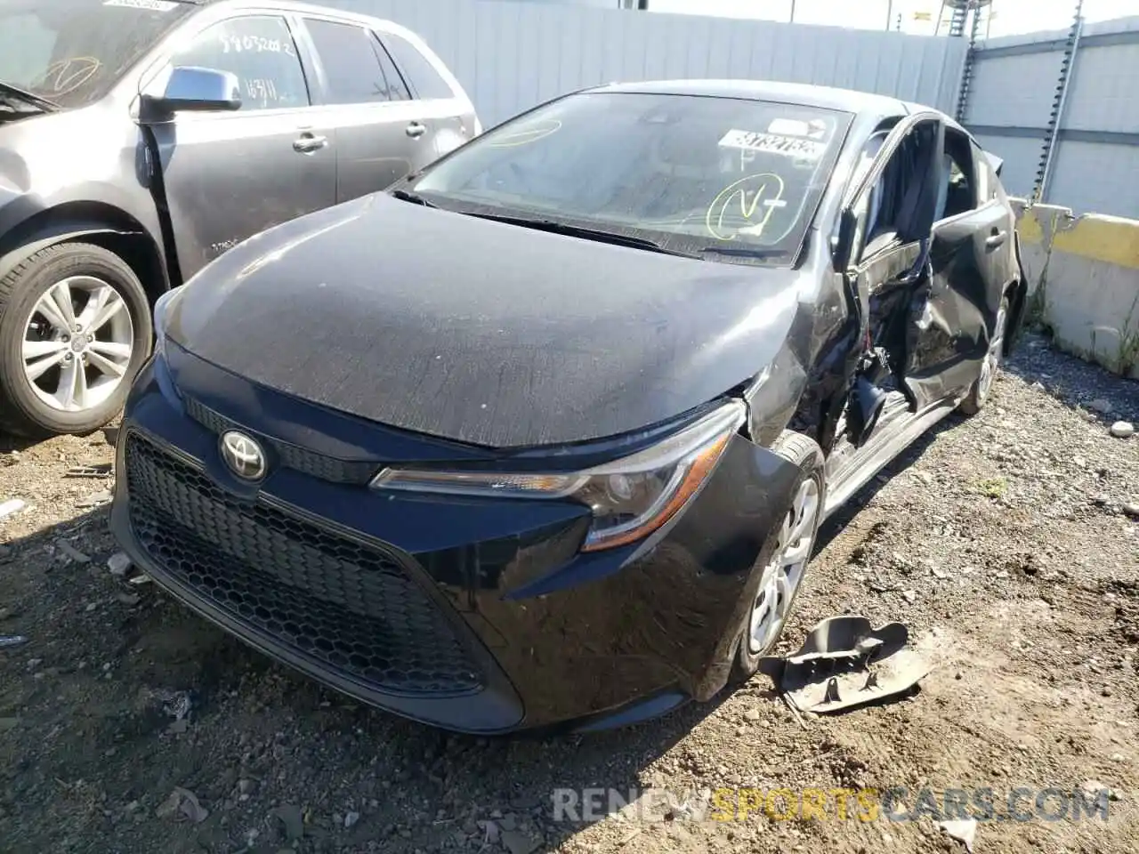 2 Фотография поврежденного автомобиля JTDEPRAE0LJ037919 TOYOTA COROLLA 2020