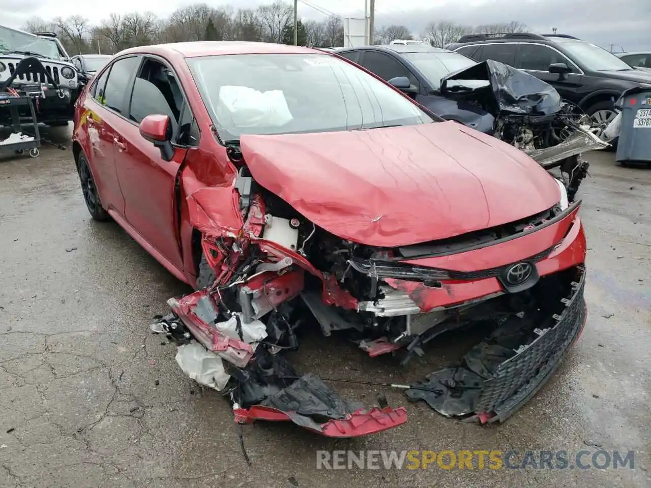 1 Photograph of a damaged car JTDEPRAE0LJ037998 TOYOTA COROLLA 2020