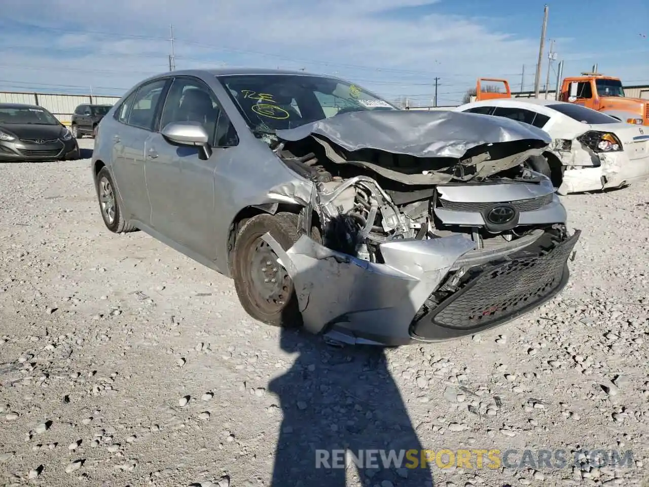 1 Photograph of a damaged car JTDEPRAE0LJ038052 TOYOTA COROLLA 2020