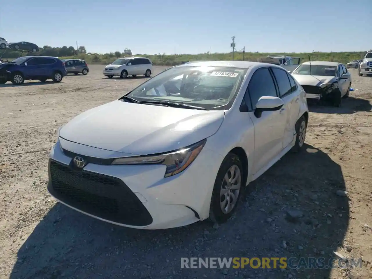 2 Photograph of a damaged car JTDEPRAE0LJ038696 TOYOTA COROLLA 2020