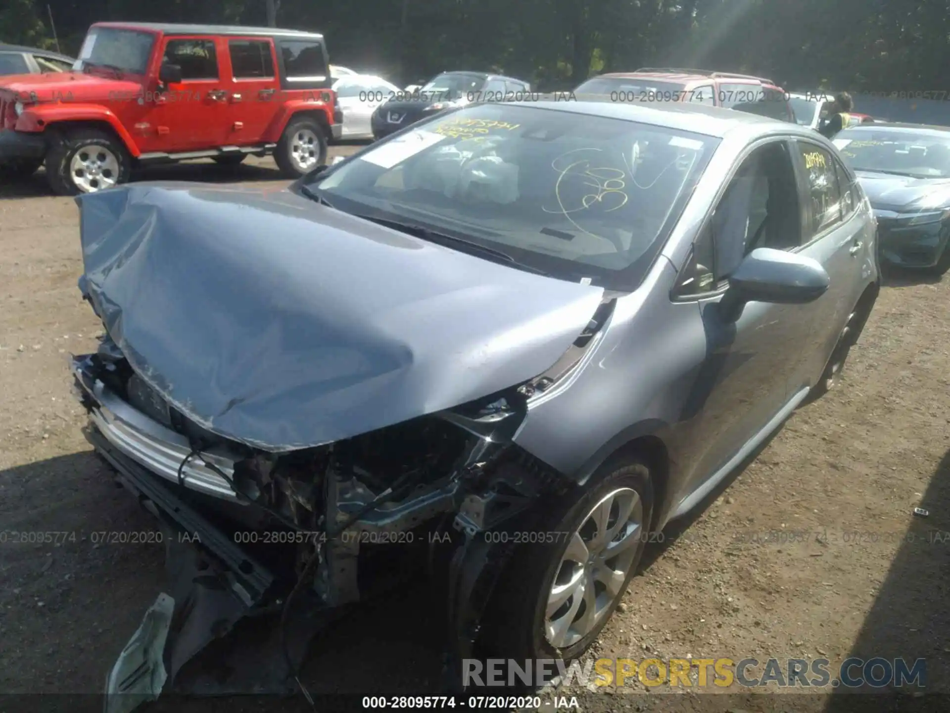 2 Фотография поврежденного автомобиля JTDEPRAE0LJ038990 TOYOTA COROLLA 2020