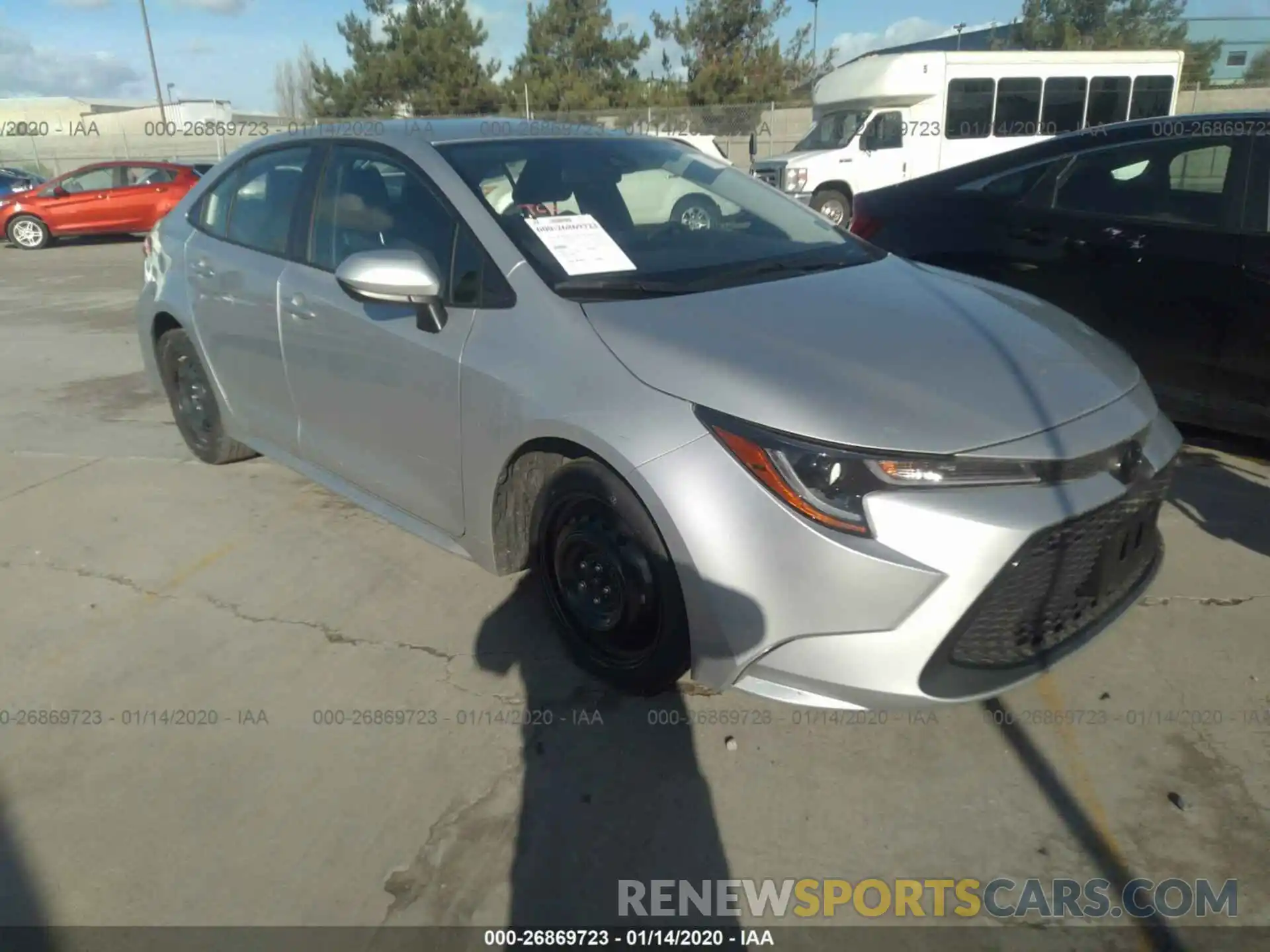 1 Photograph of a damaged car JTDEPRAE0LJ039329 TOYOTA COROLLA 2020