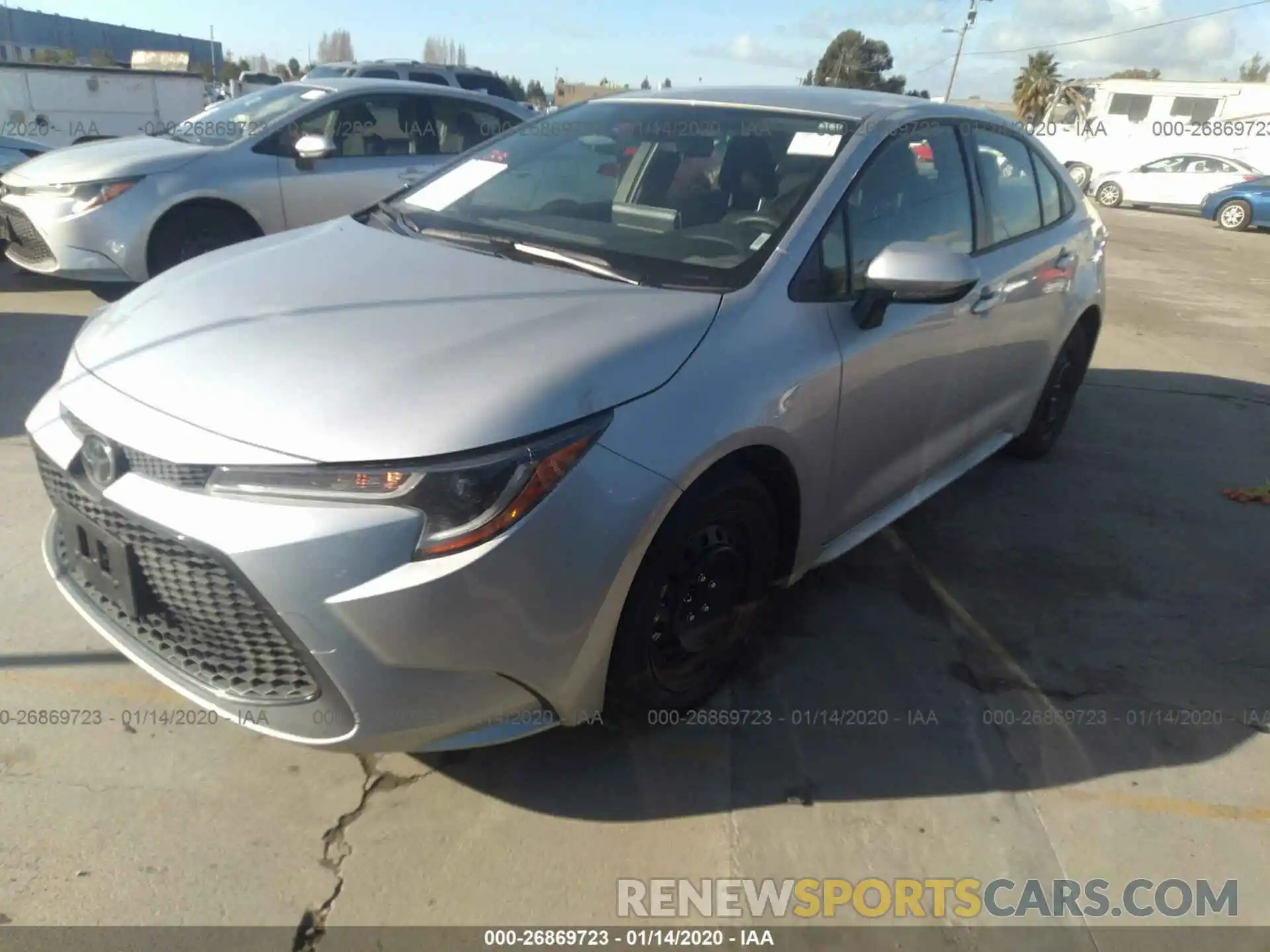 2 Photograph of a damaged car JTDEPRAE0LJ039329 TOYOTA COROLLA 2020