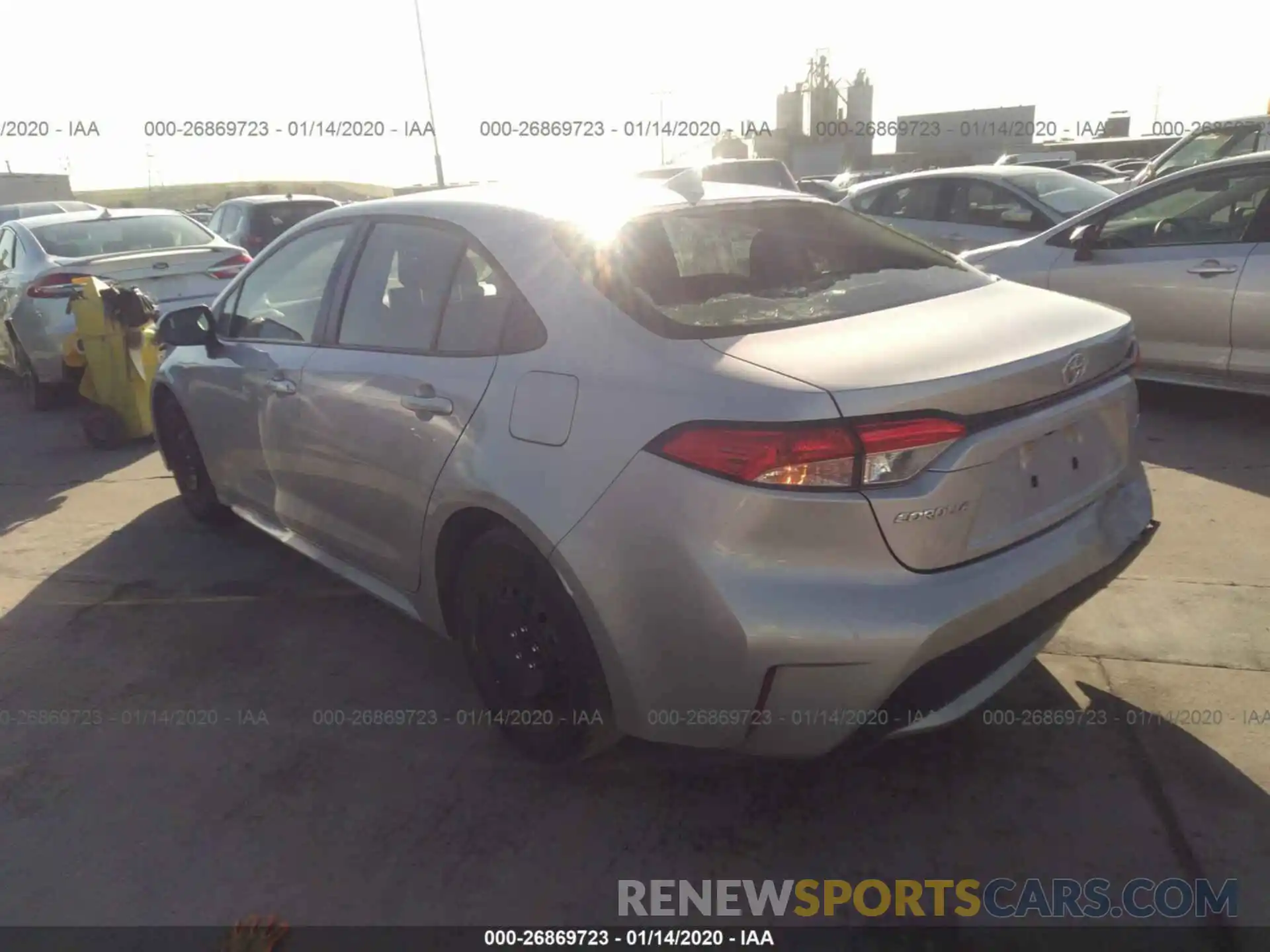 3 Photograph of a damaged car JTDEPRAE0LJ039329 TOYOTA COROLLA 2020