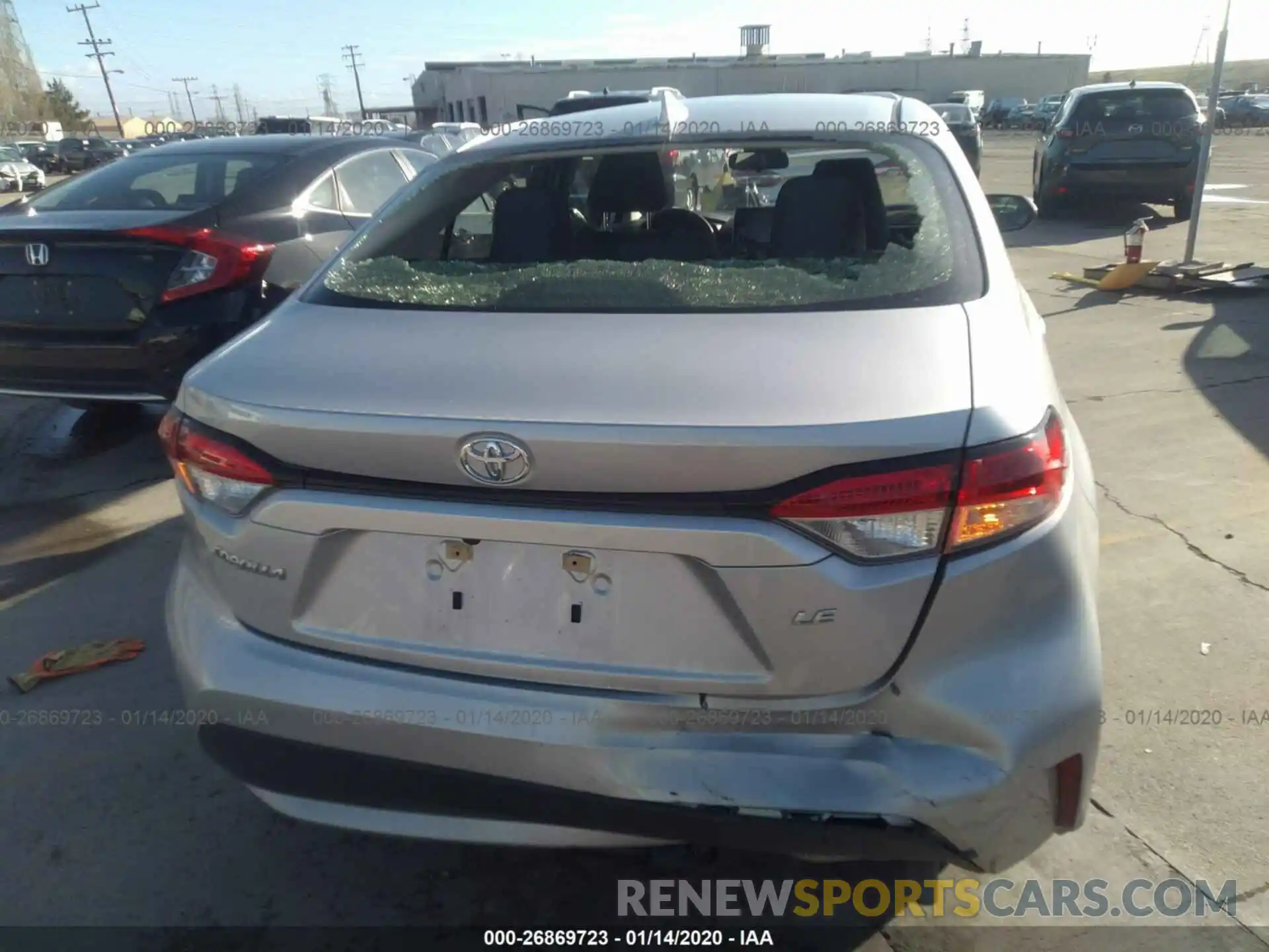 6 Photograph of a damaged car JTDEPRAE0LJ039329 TOYOTA COROLLA 2020