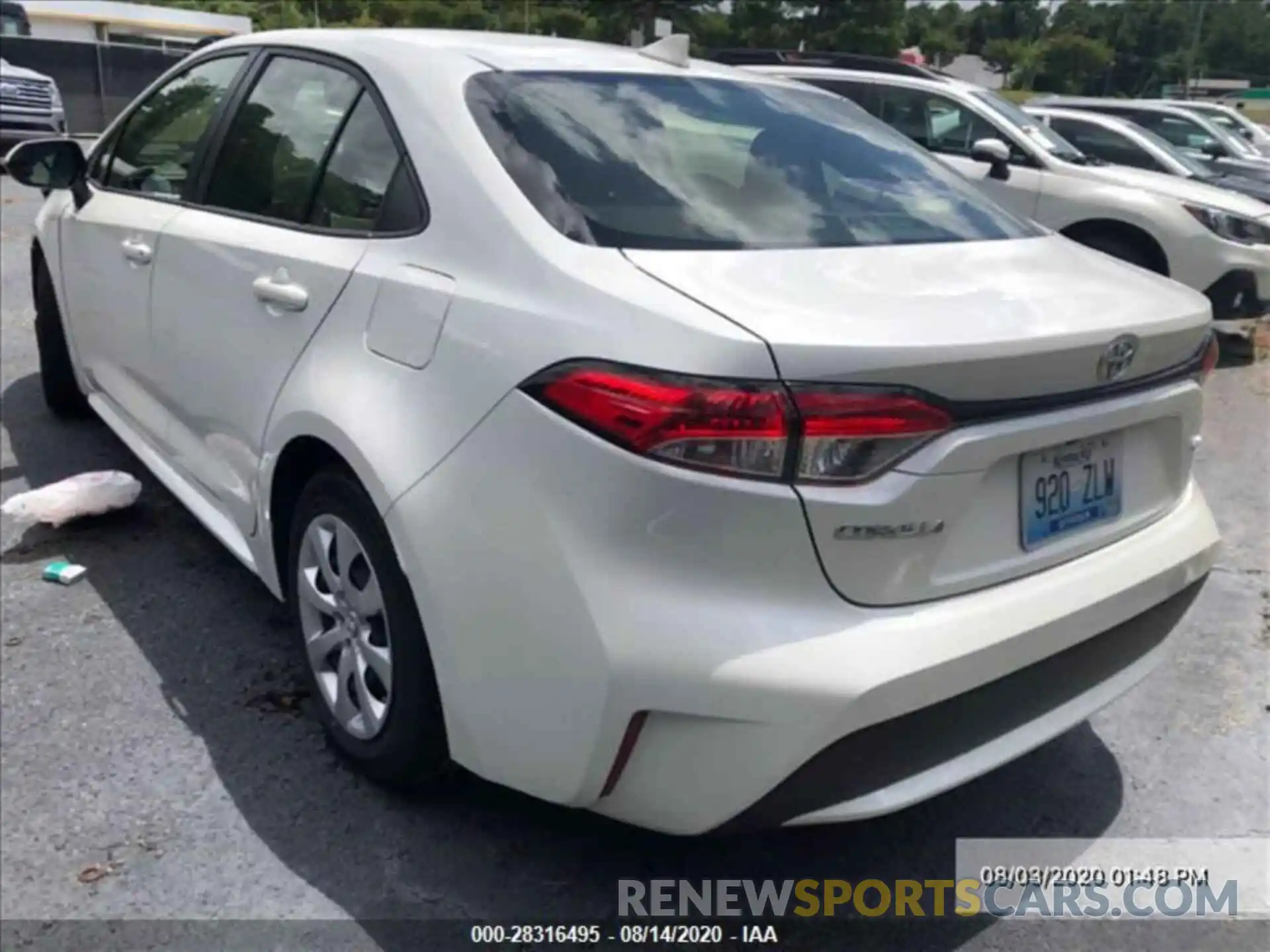 5 Photograph of a damaged car JTDEPRAE0LJ039413 TOYOTA COROLLA 2020