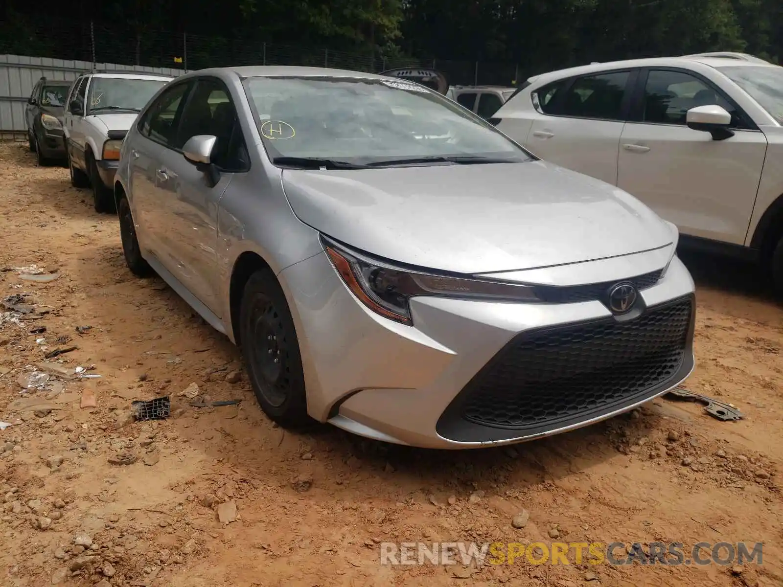 1 Photograph of a damaged car JTDEPRAE0LJ039444 TOYOTA COROLLA 2020