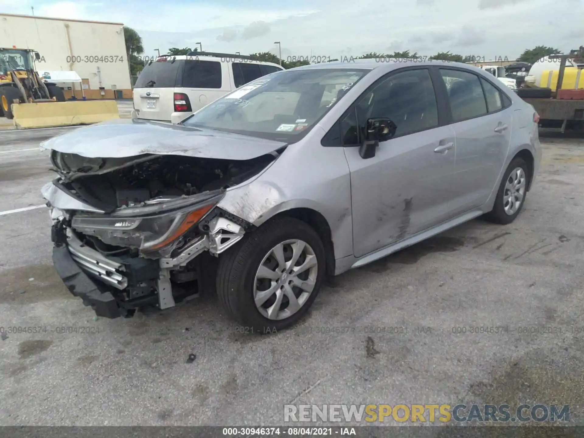 2 Photograph of a damaged car JTDEPRAE0LJ039573 TOYOTA COROLLA 2020