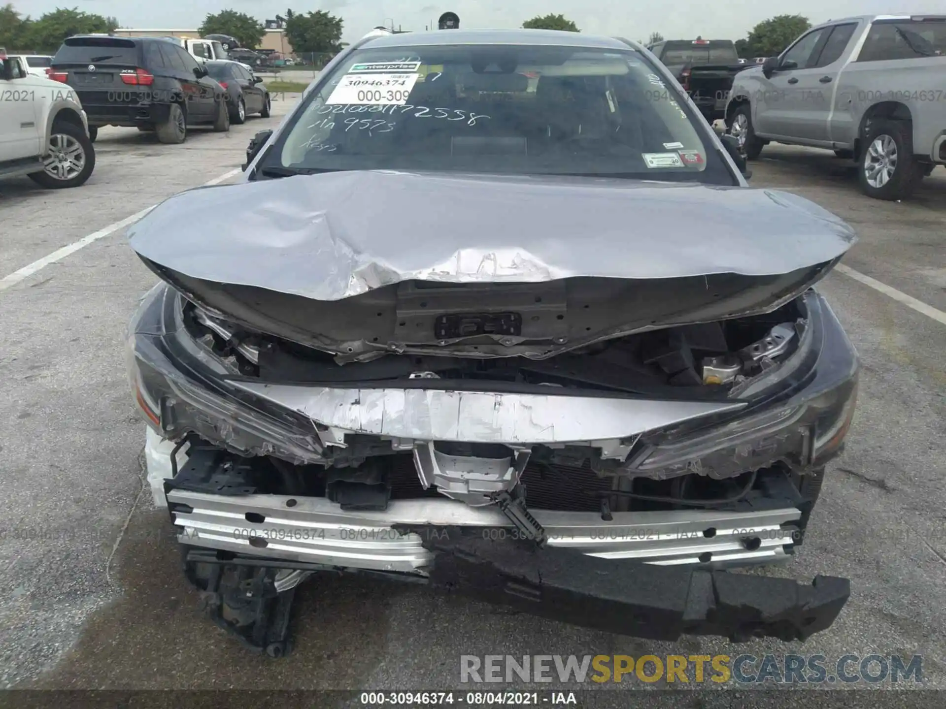 6 Photograph of a damaged car JTDEPRAE0LJ039573 TOYOTA COROLLA 2020