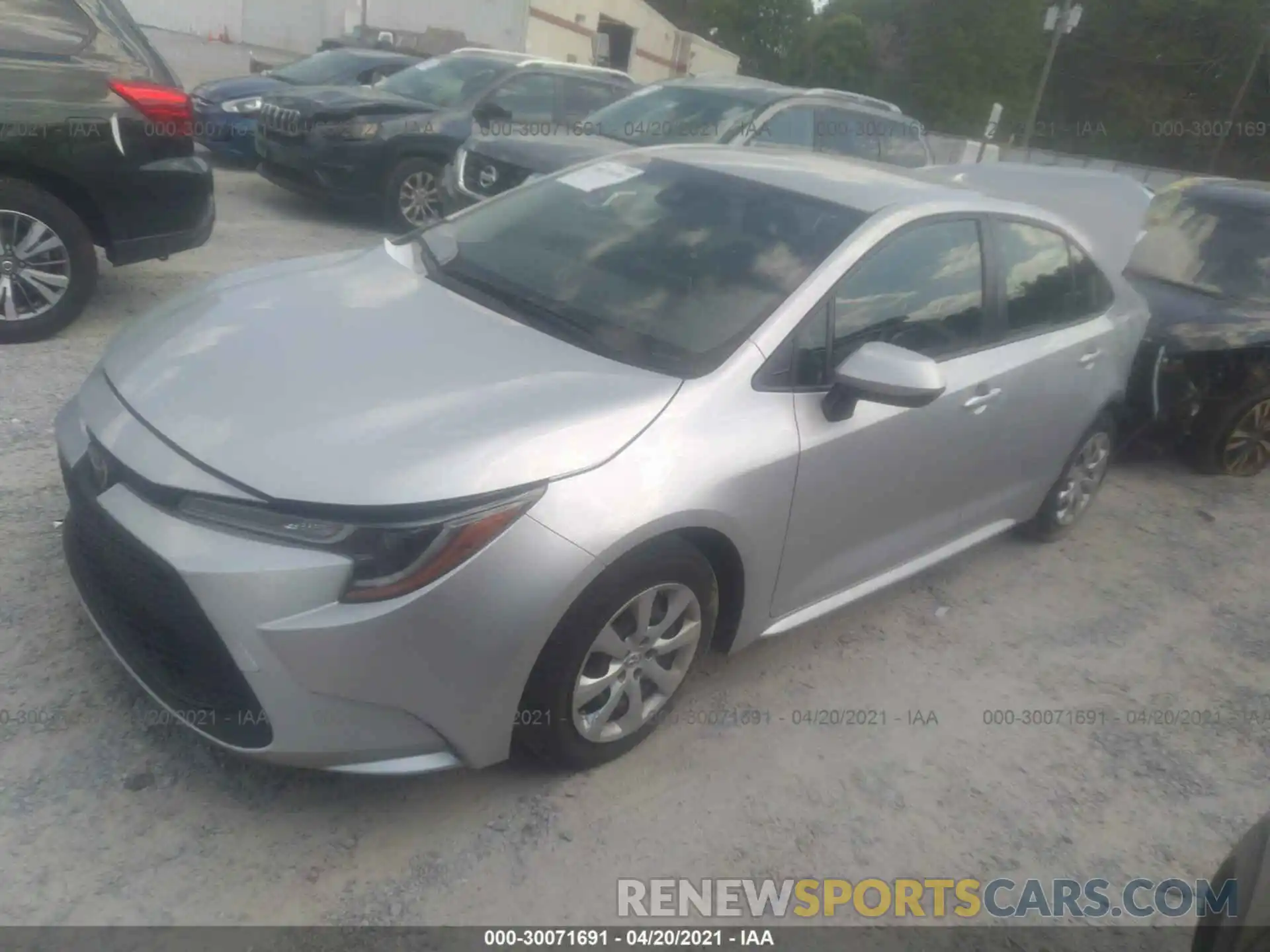 2 Photograph of a damaged car JTDEPRAE0LJ040027 TOYOTA COROLLA 2020