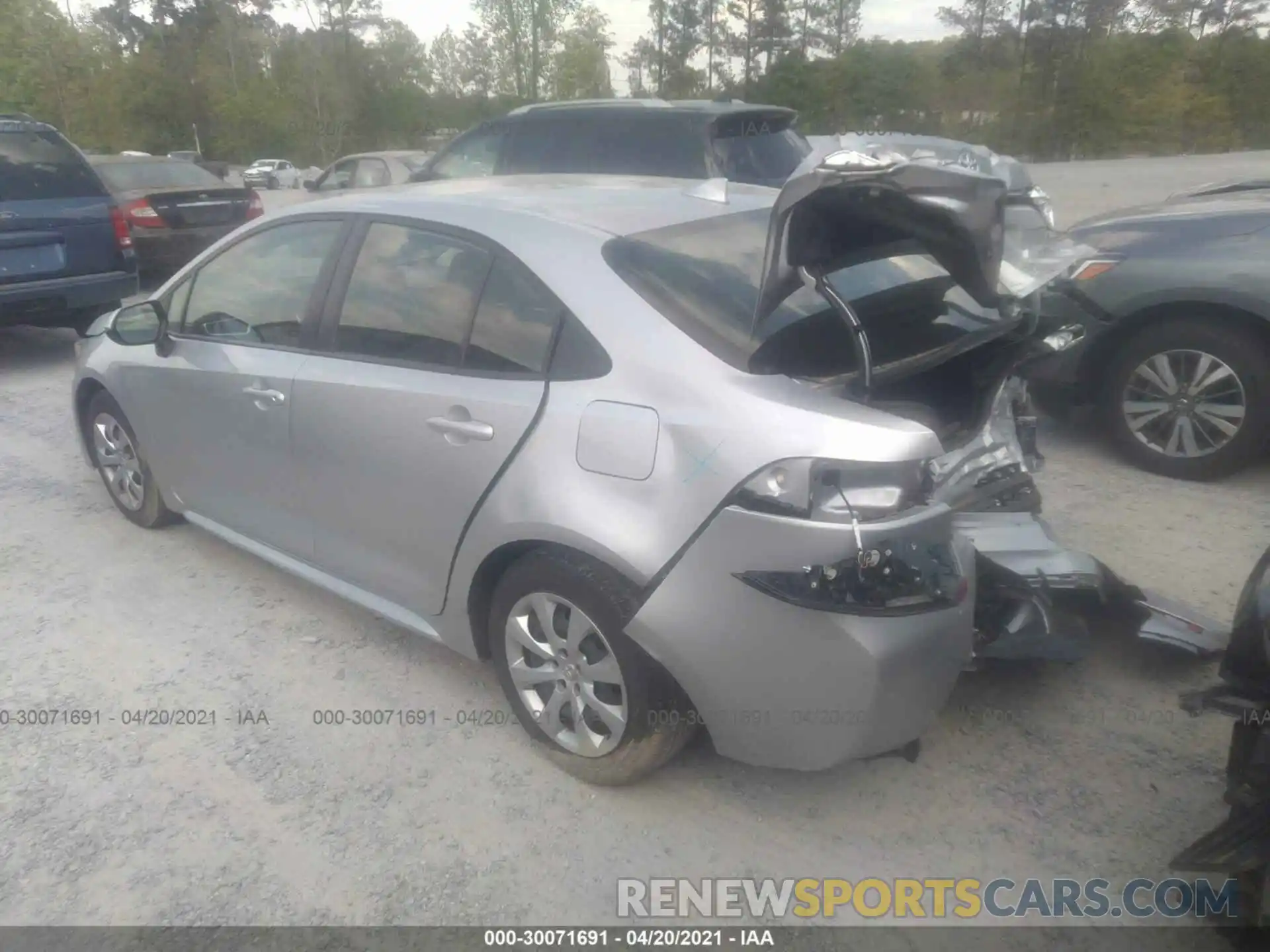 3 Photograph of a damaged car JTDEPRAE0LJ040027 TOYOTA COROLLA 2020