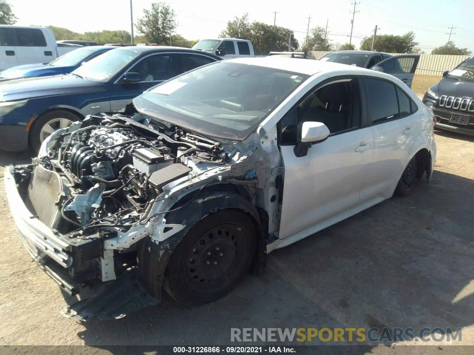 2 Photograph of a damaged car JTDEPRAE0LJ040271 TOYOTA COROLLA 2020