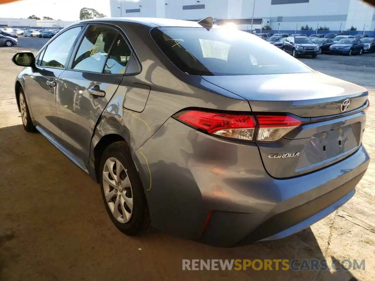 3 Photograph of a damaged car JTDEPRAE0LJ040688 TOYOTA COROLLA 2020