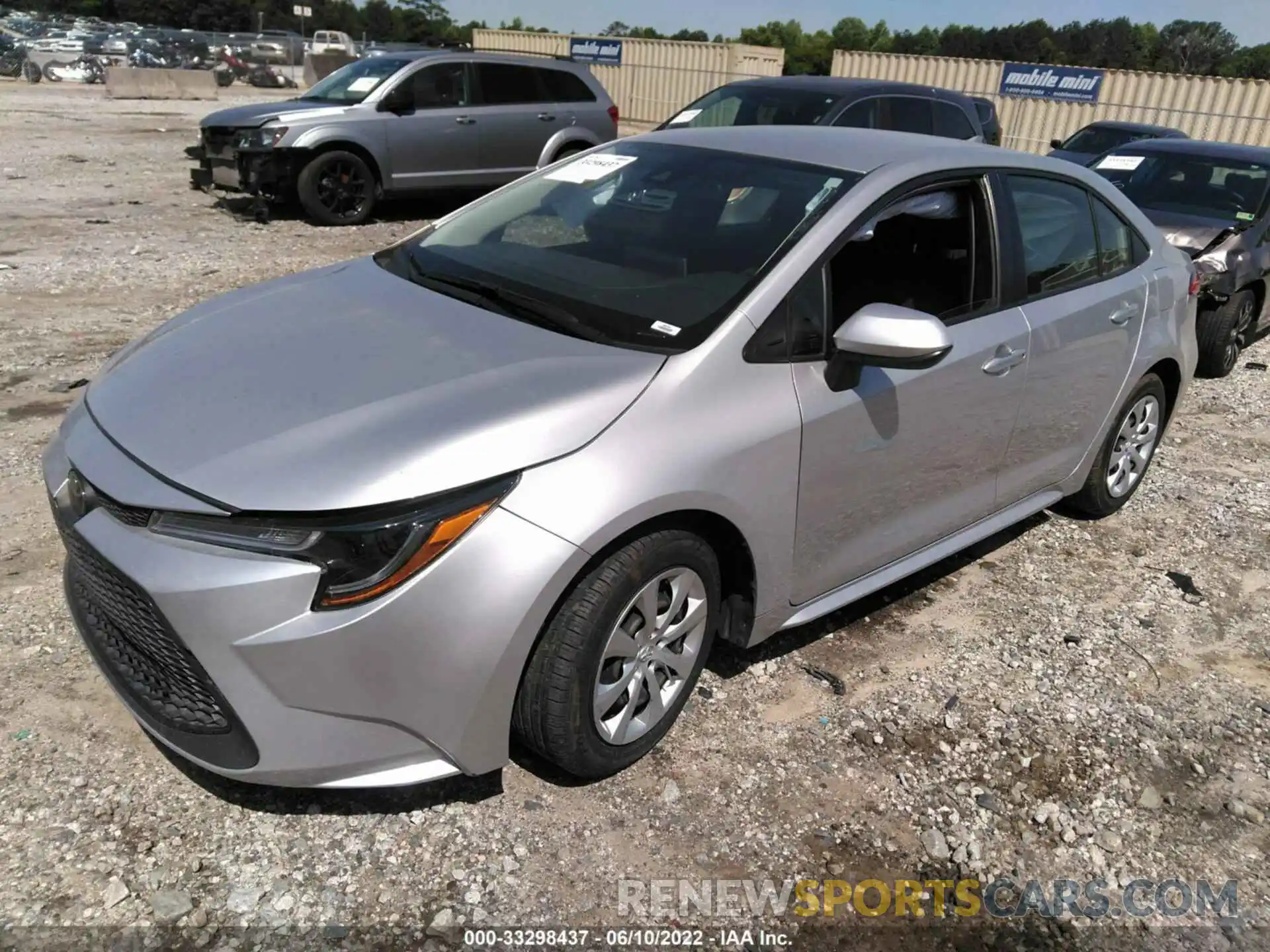 2 Photograph of a damaged car JTDEPRAE0LJ040724 TOYOTA COROLLA 2020