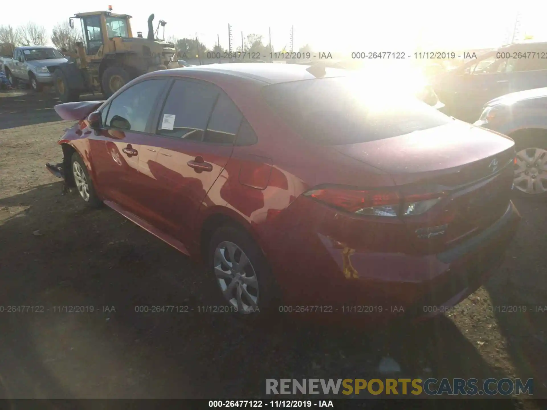 3 Photograph of a damaged car JTDEPRAE0LJ040920 TOYOTA COROLLA 2020